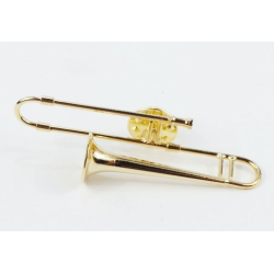         Miniatur Pin Posaune 5,5 cm vergoldet
    