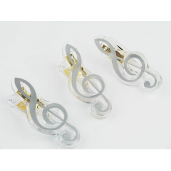 Klammer Violinschlüssel silber 7cm