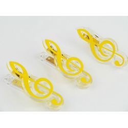         Klammer Violinschlüssel gelb 7cm
    