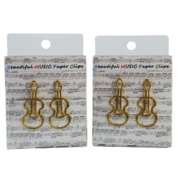         Büroklammer Violine golden 4 cm (Set mit 15 Stück)
    
