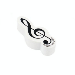         Radiergummi Violinschlüssel weiß 5 cm
    
