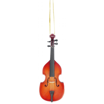 Kontrabass 13 cm Holz mit Schlaufe zum Aufhängen