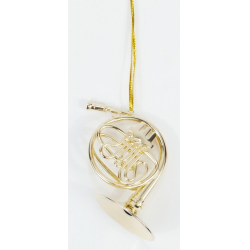         Horn 9 cm vergoldet mit Schlaufe zum Aufhängen
    