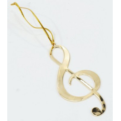         Violinschlüssel 9 cm vergoldet mit Schlaufe zum Aufhängen
    