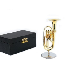         Tuba mit Ständer und Geschenkbox 10,16cm vergoldet
    