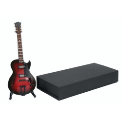         Elektrische Gitarre mit Ständer und Geschenkbox schwarz/rot 17 cm
    