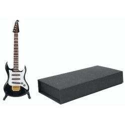         Elektrische Gitarre mit Ständer und Geschenkbox schwarz 17 cm
    