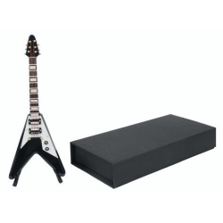         Elektrische Gitarre mit Ständer und Geschenkbox schwarz 17 cm
    