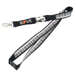         Schlüsselband We Love Keyboard 57 cm mit Karabiner
    