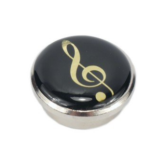 Magnet extra stark Violinschlüssel schwarz/gold 2,5 cm Metall (Neodym)