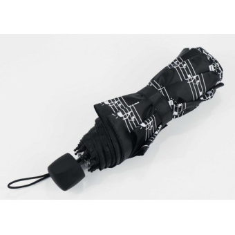 Taschenschirm Notenzeilen schwarz (100 cm)