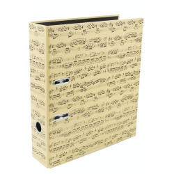         Aktenordner Notenzeilen creme Din A4 mit Hebelmechanik 70 mm Rücken
    