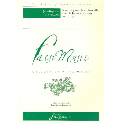         6 Sonates op.2 pour le violoncelle avec la basse continue - Jean-Baptiste Canavas
    