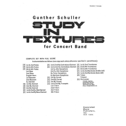         Study In Textures For Band Full Score - Gunther Schuller
    