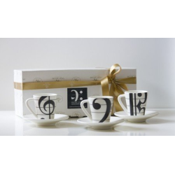         Kaffeebecher mit Untertasse Musik
    