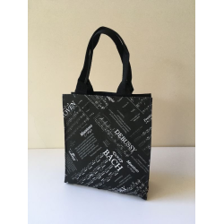         Stoff-Nylon-Tasche Komponisten schwarz 27x27x10cm
    