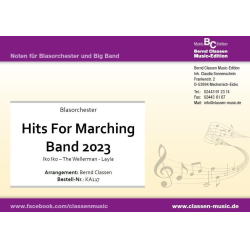         Hits for Marching Band 2023 - Diverse / Arr. Bernd Classen
    