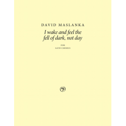         I wake and feel the fell of dark, not day - David Maslanka
    